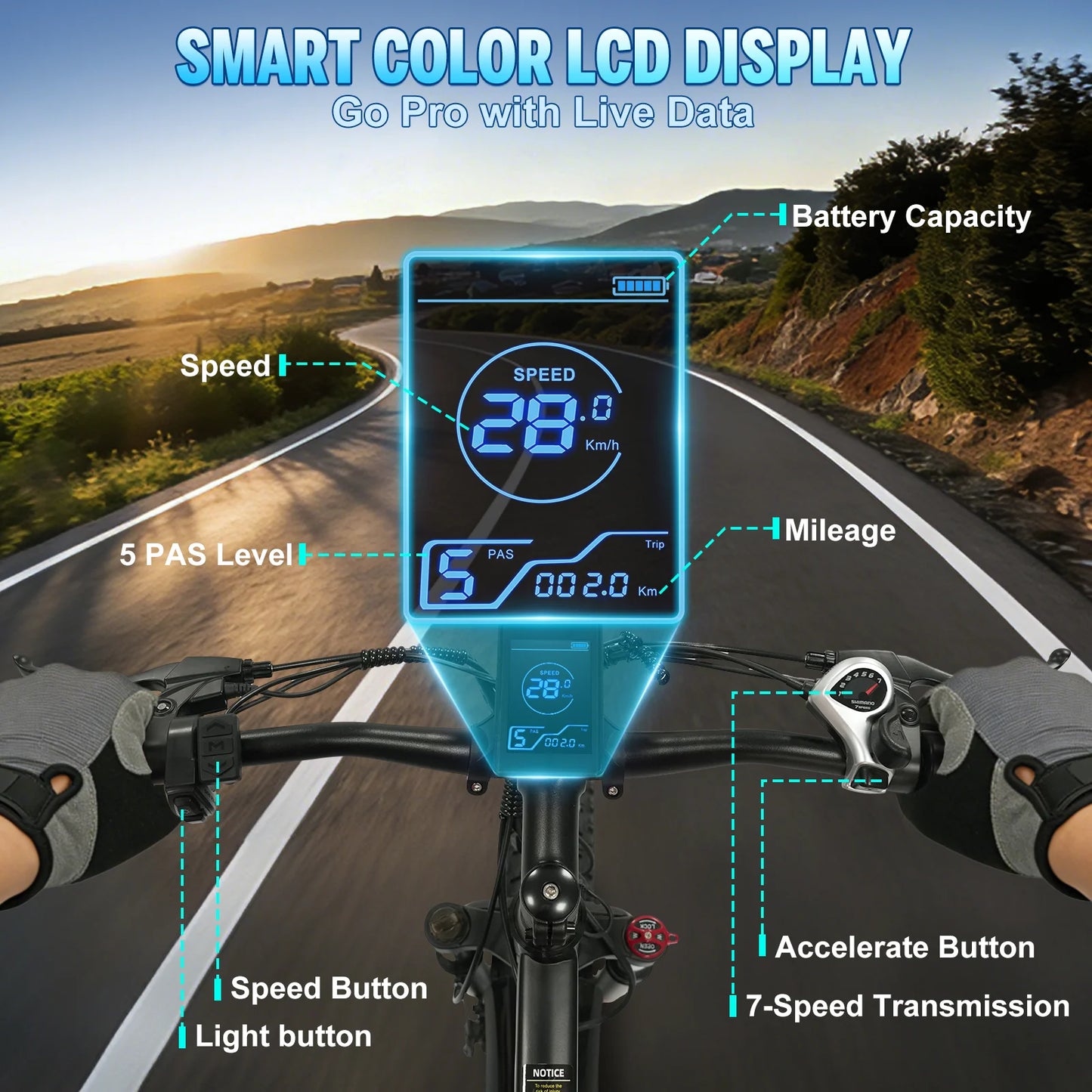 Obx 1500W Electric Bicycle With Fat Tire And 48V Battery