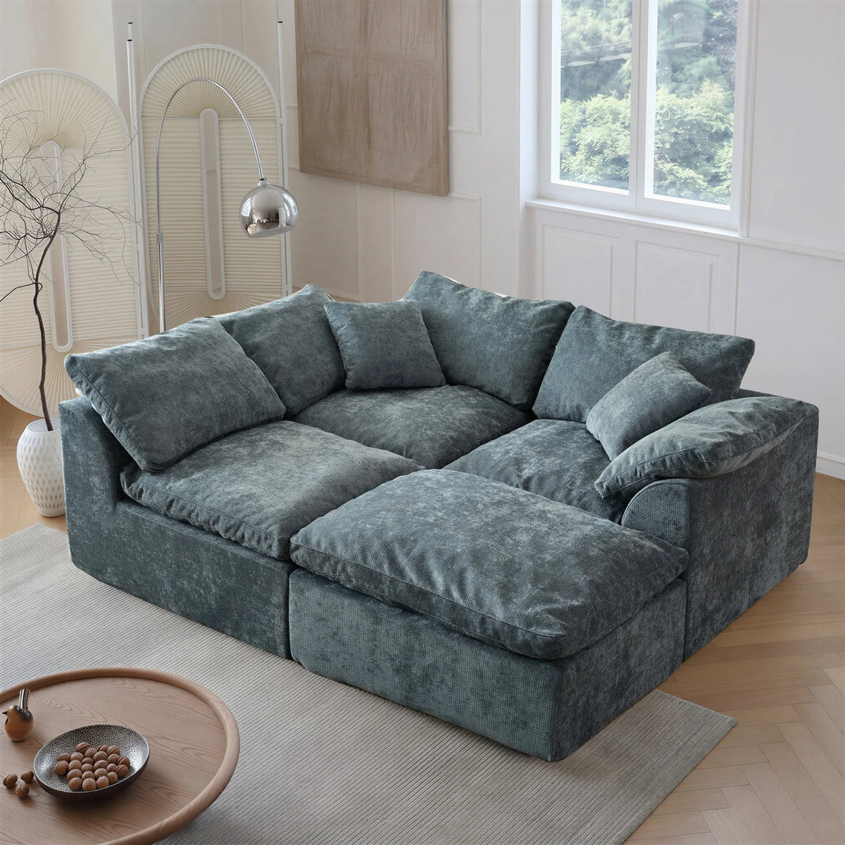 Yeflixvrau Modern Modular Sectional Sofa With Removable Seat Cushions