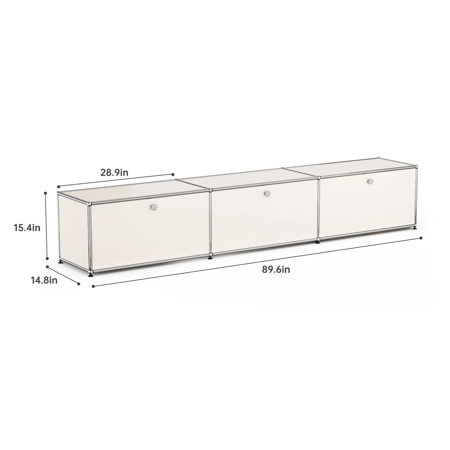 Modern Modular TV Stand Cabinet Stainless Steel Frame Media Console with Storage Drawer Lowboard Living Room Furniture