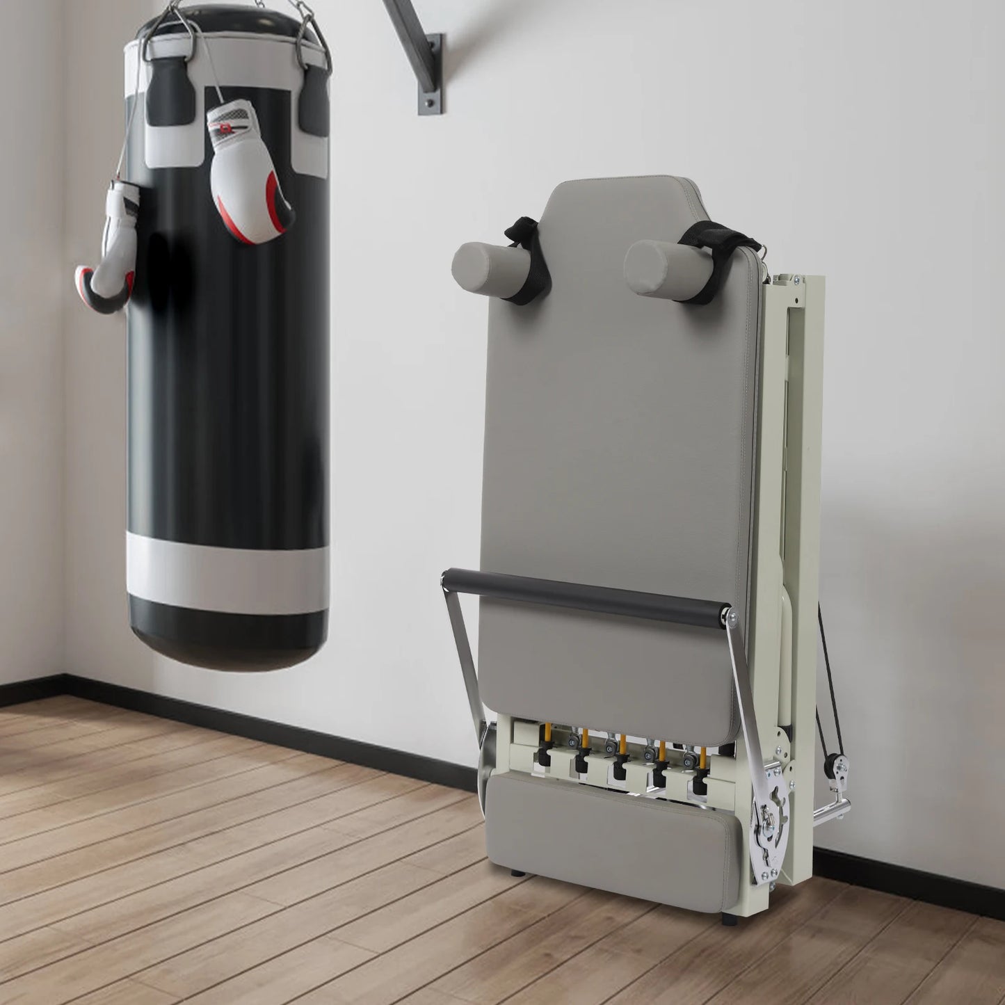 Foldable Pilates Reformer Machine For Yoga Fitness