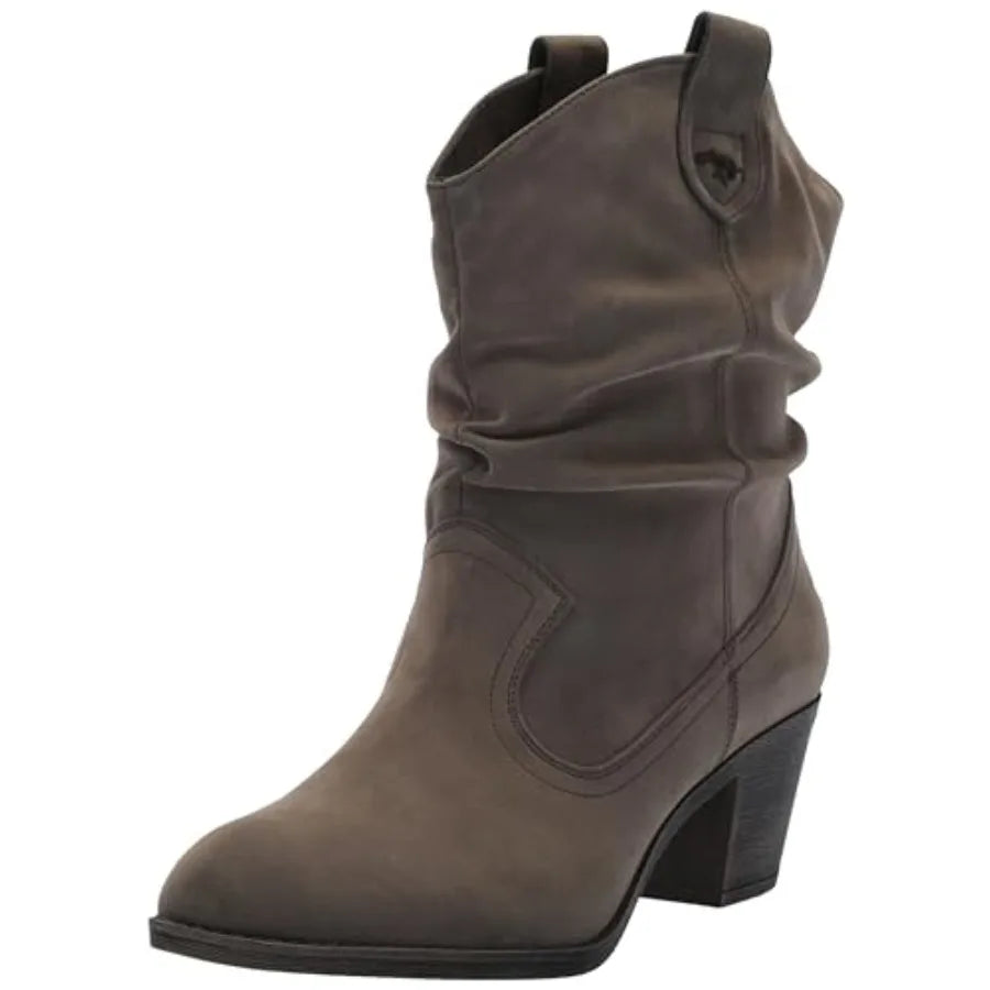 Womens Sheriff Boots Mid Calf Rubber Upper PVC Insole