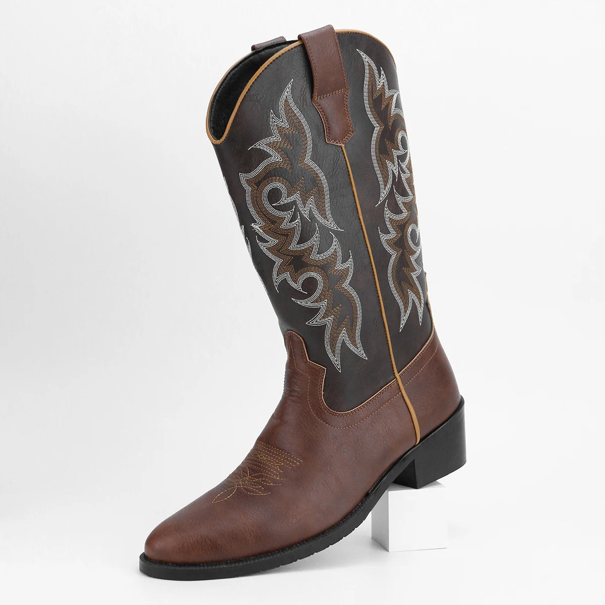 Men's Embroidered Desert Western Cowboy Boots For Everyday Wear