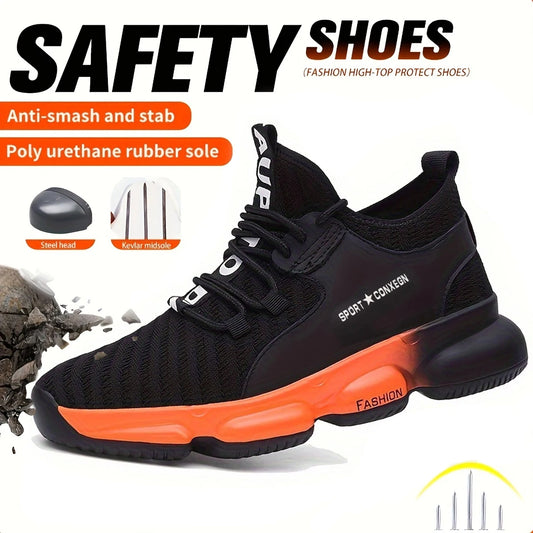 Breathable AntiPuncture Safety Shoes For Men Comfort And Style
