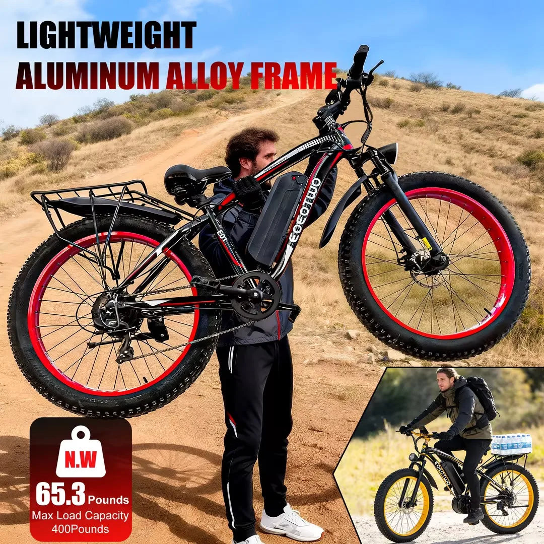 Eoetwo Heavy Duty Ebike 400 Lbs Capacity 65Nm Torque