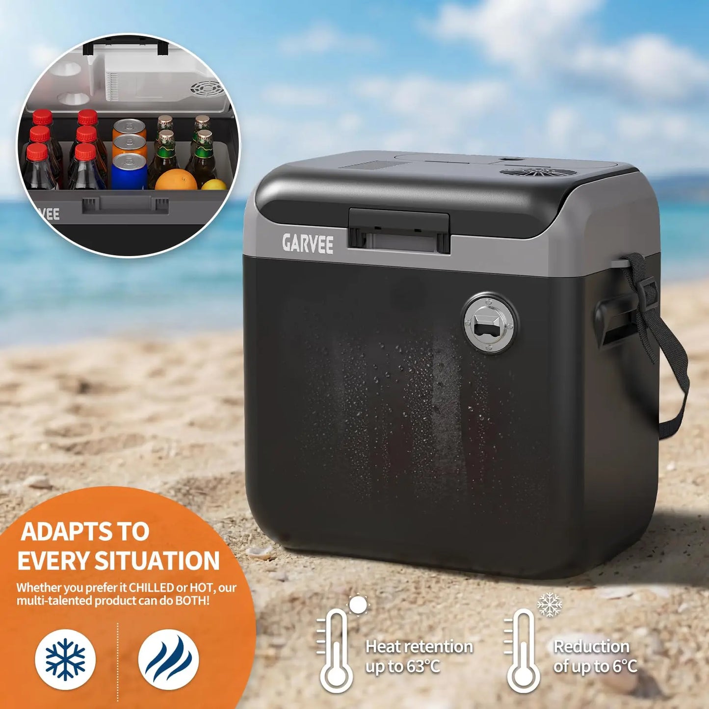 HiMISS 30L Portable Thermoelectric Electric Cooler Warmer