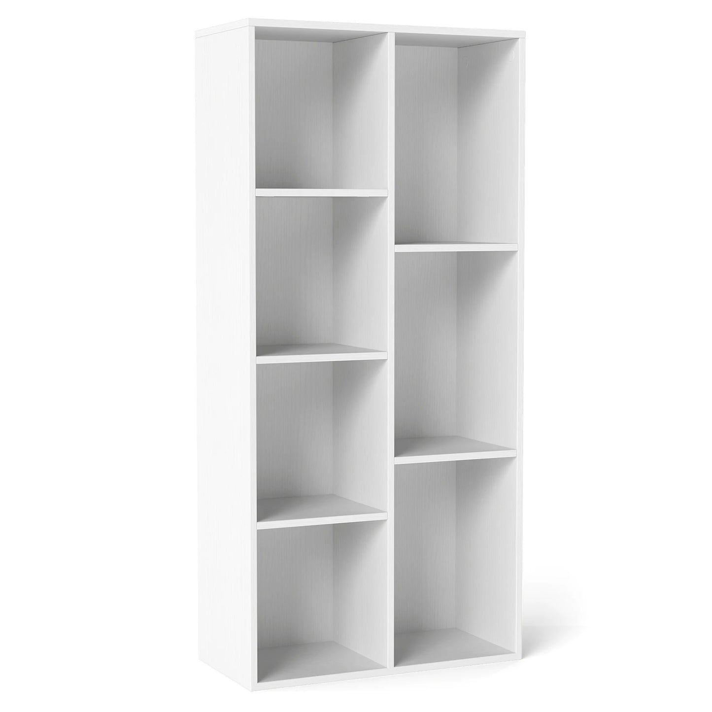 HOMASIS 7 Cube Bookcase Freestanding Wood Storage Shelf