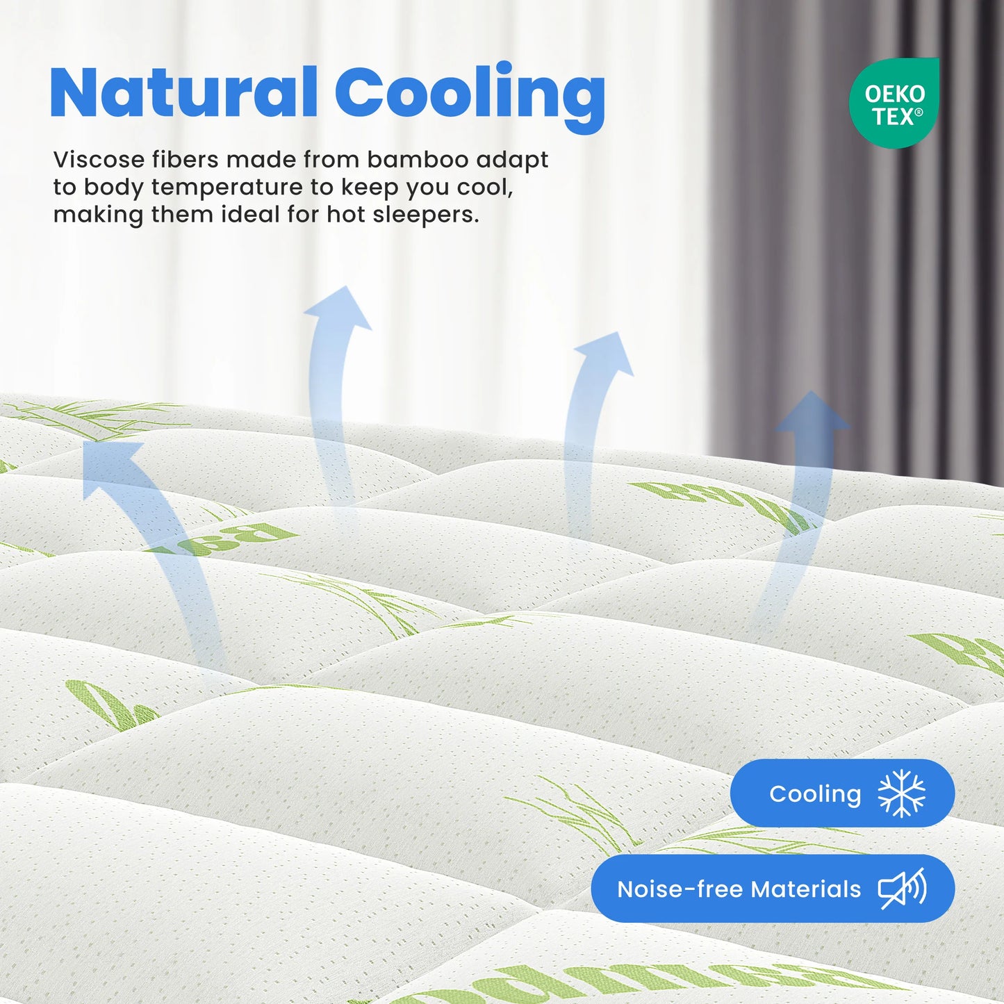 Mcq 400g Bamboo Viscose Mattress Topper With Pillow