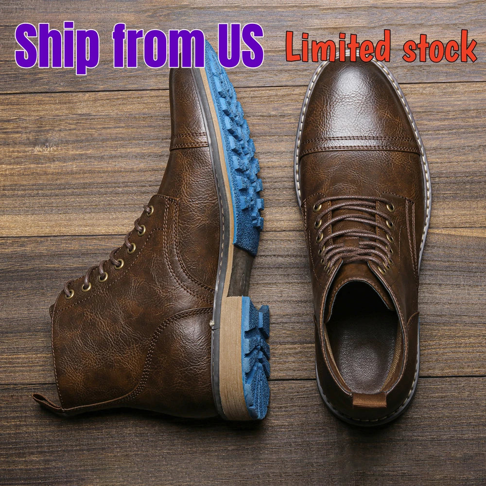 Hecrafted Men Ankle Boots Comfortable Fashion Everyday Footwear