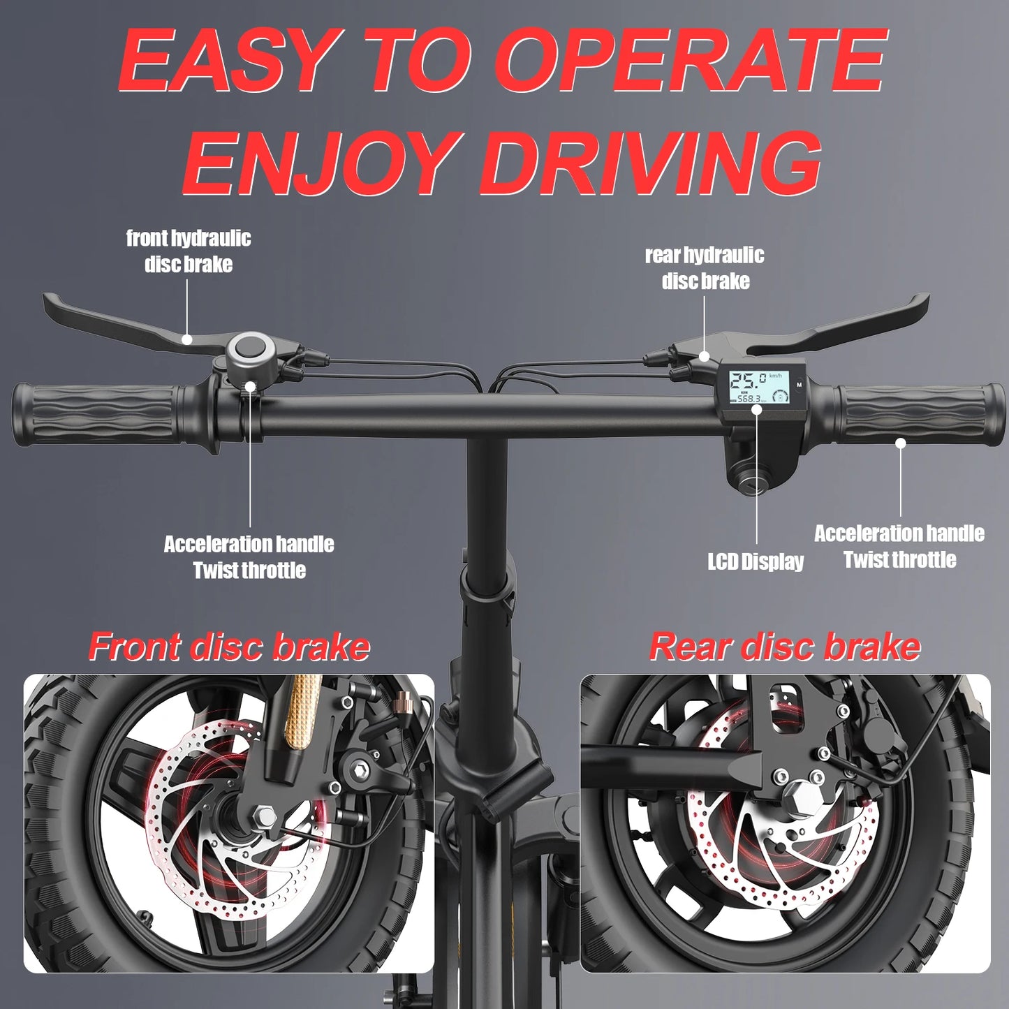 UPlee GE5 48V 15Ah Folding Electric Bike With 31-60km Range