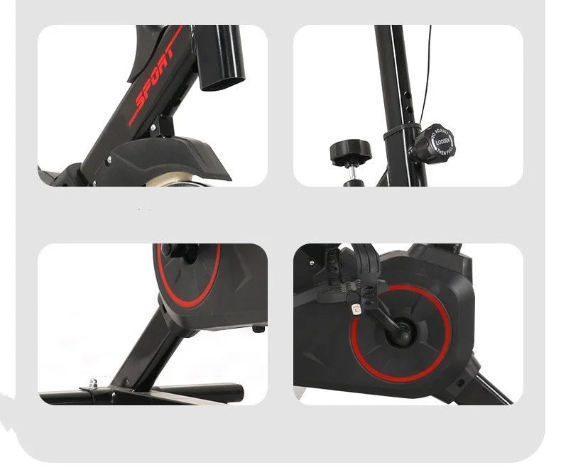 Silent Indoor Spin Bike With Adjustable Seat For Cardio Training At Home