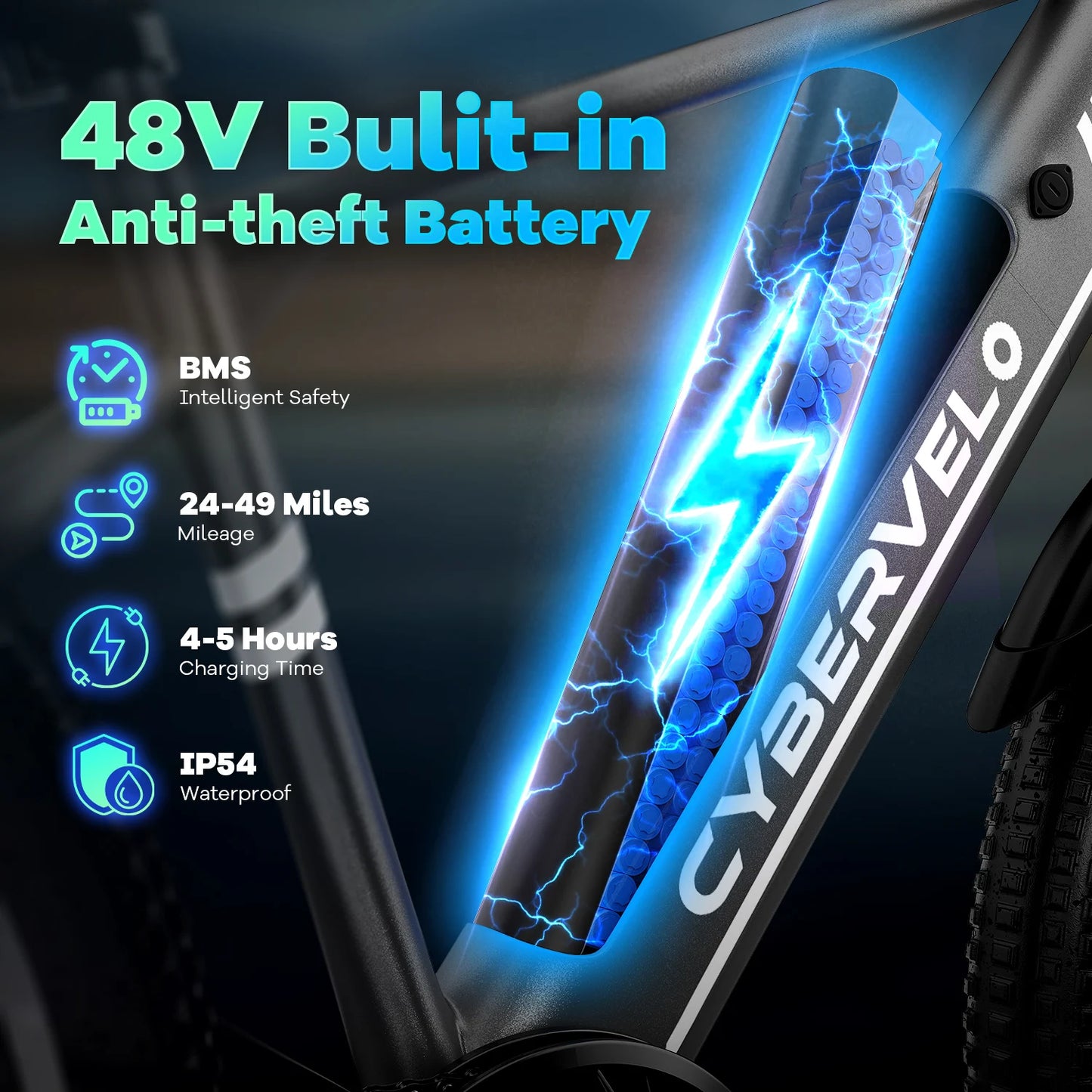 Aoango Cybervelo EK3 1000W Electric Bike