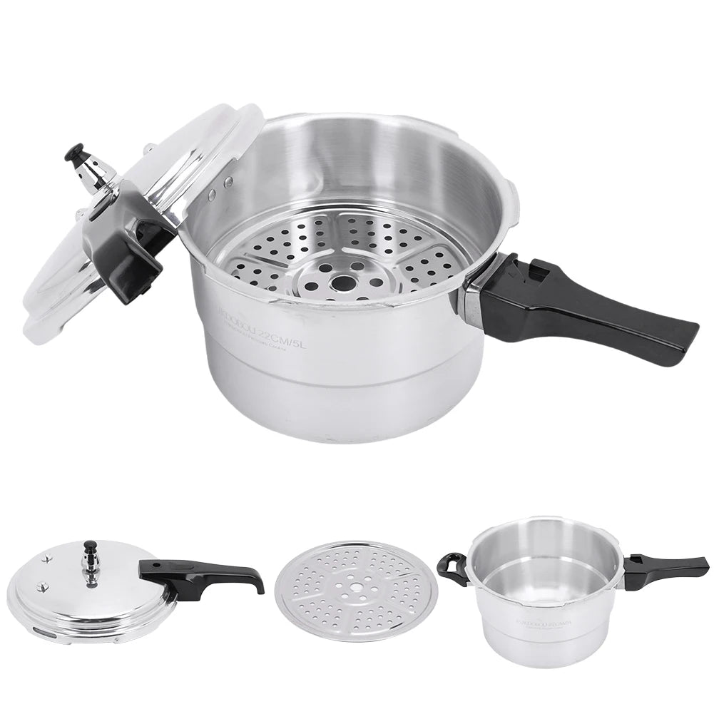 Shunmaii Aluminum Pressure Cooker With Steaming Plate Induction Compatible