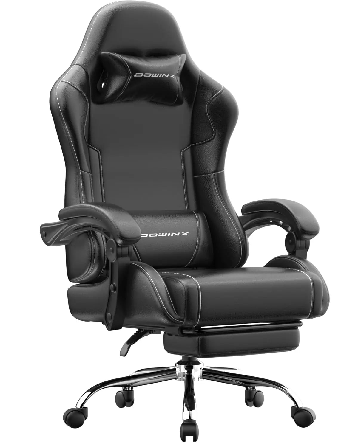 Ergonomic Gaming Chair With Footrest Massage Lumbar Support Adjustable