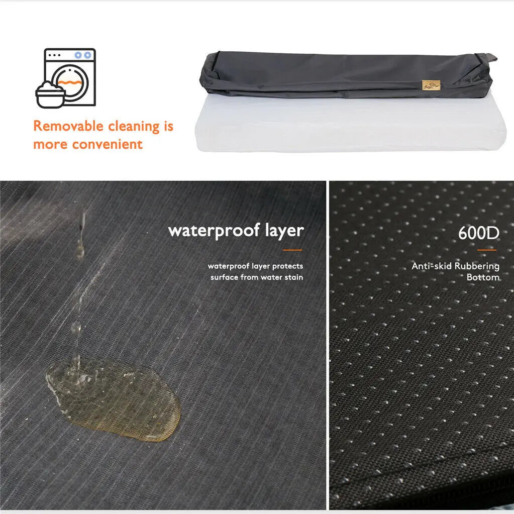 Memory Foam Orthopedic Dog Bed With Waterproof Washable Cover