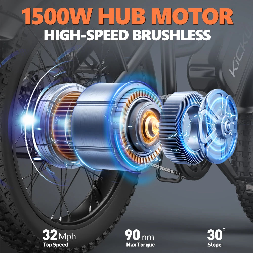 Kickwey LD20 48V Electric Bike With Fat Tires