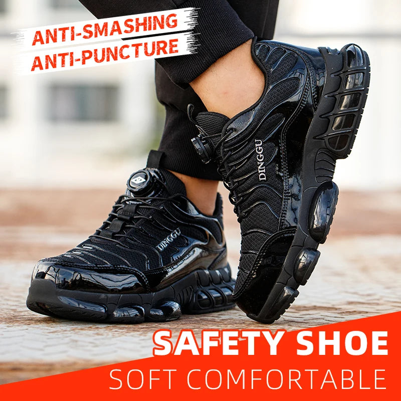Department Name Puncture Proof Lace Up Work Shoes Steel Toe For Men