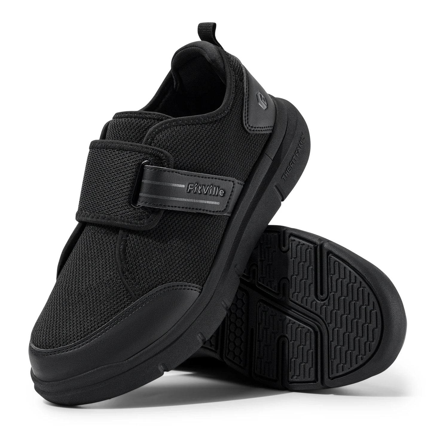 Fitville Diabetic Shoes For Men Hook And Loop Comfort