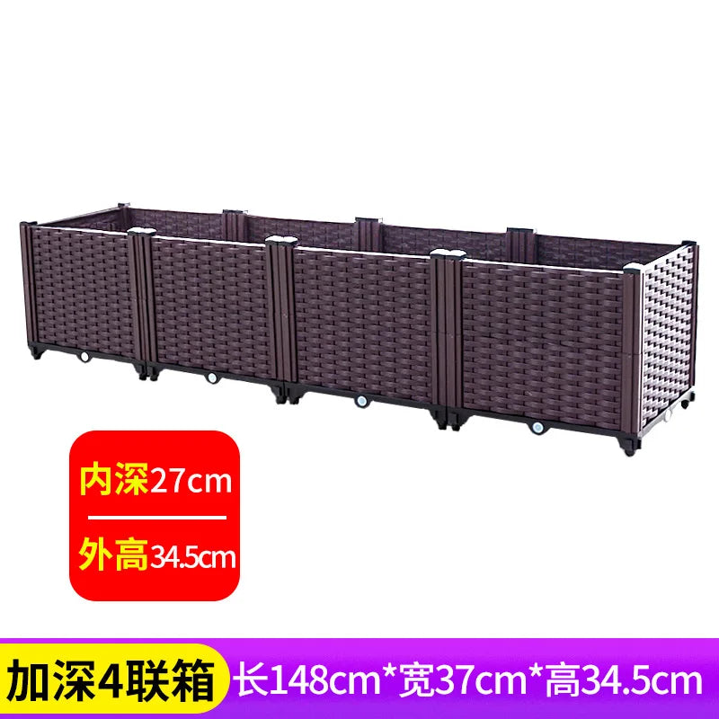 Plastic Balcony Planter Trough for Outdoor Garden Wholesale