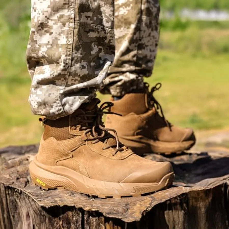 NORTIV 8 Waterproof Leather Military Tactical Work Boots For Men