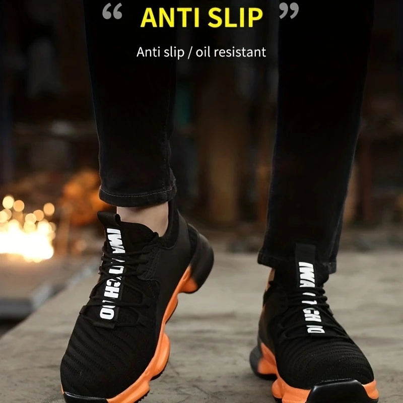 Breathable AntiPuncture Safety Shoes For Men Comfort And Style