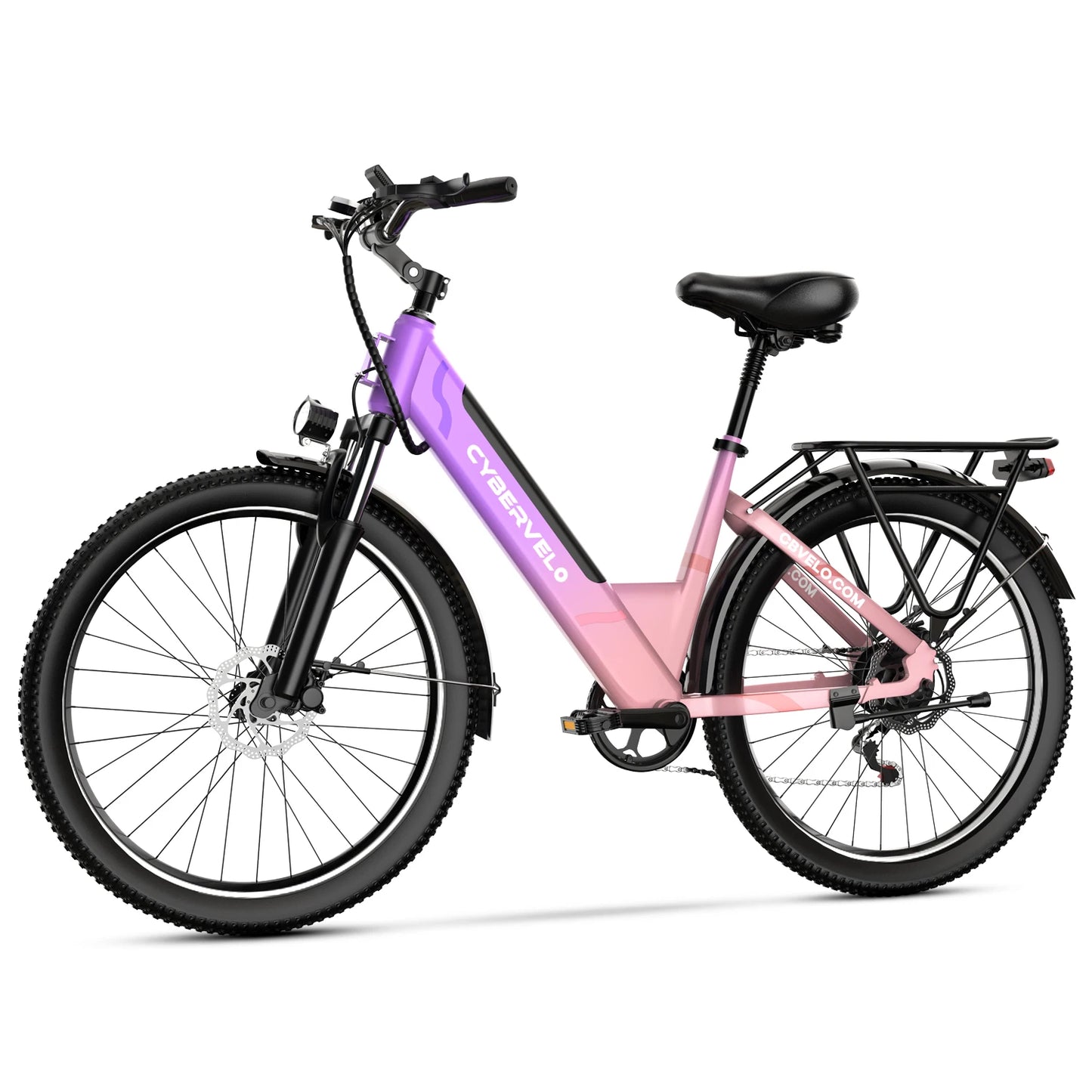 Cybervelo 1000W Peak Electric Bike 80 Mile Range