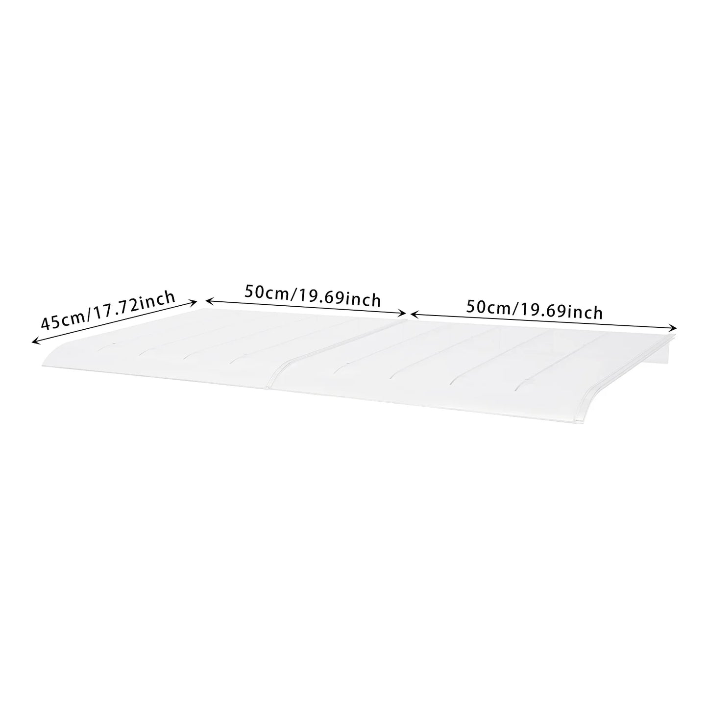 Clear PC Window And Door Awning Outdoor Overhang With Drainage