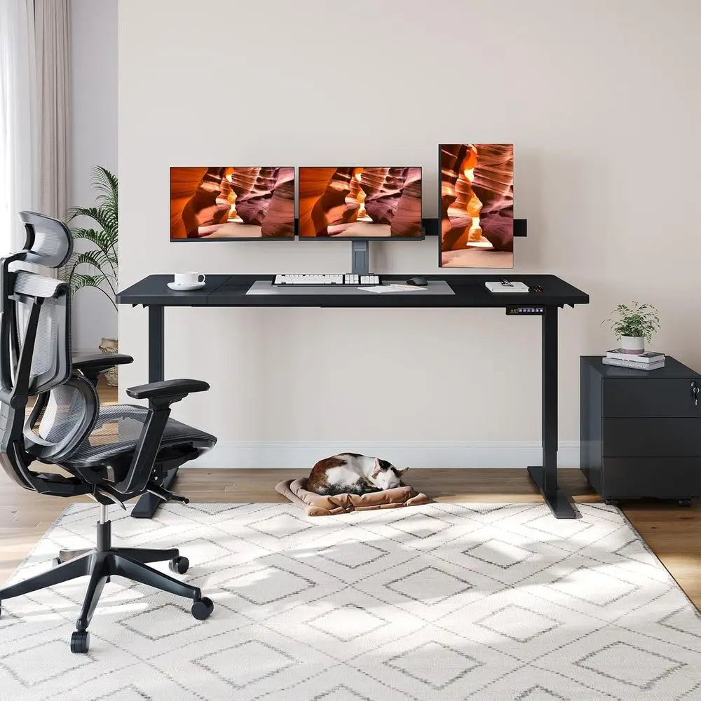 Dual Motor Electric Standing Desk With Adjustable Height Memory Presets
