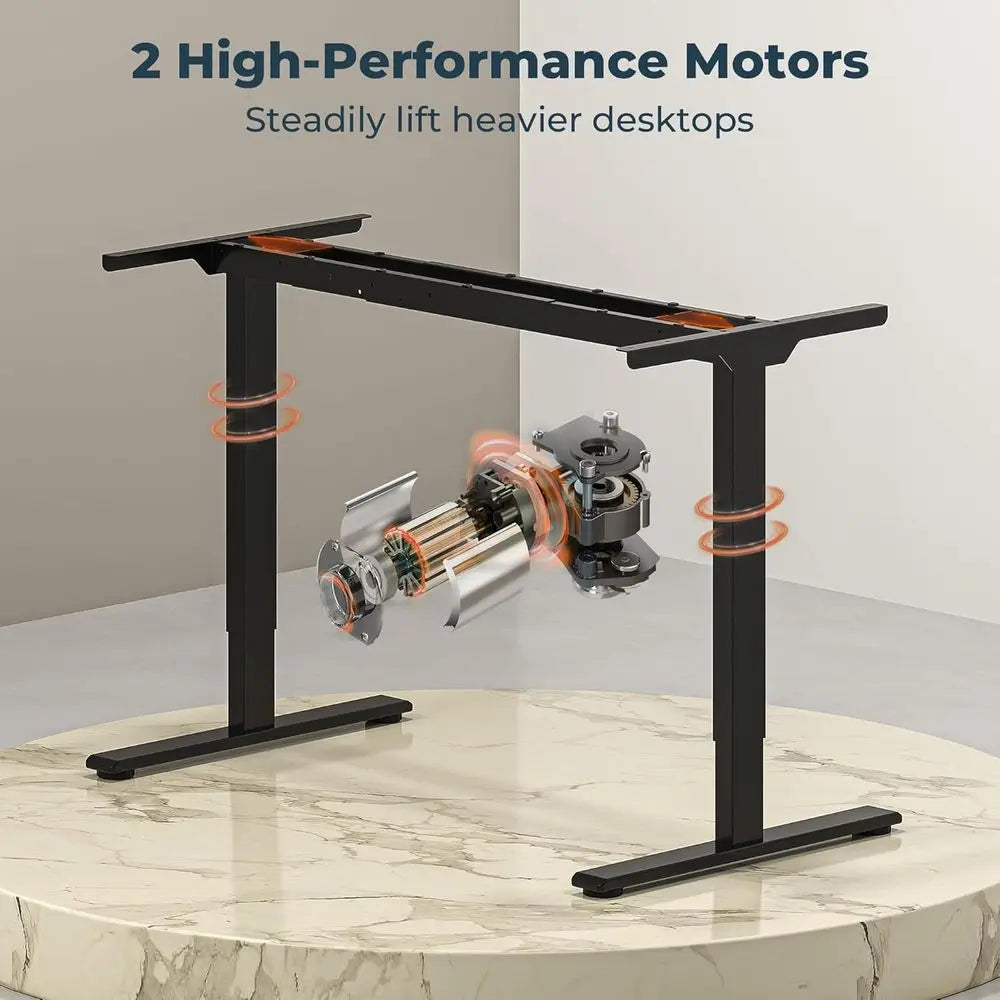 Dual Motor Electric Standing Desk With Adjustable Height Memory Presets