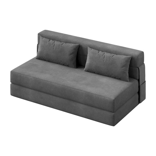 HobbyLane 4-in-1 Folding Corduroy Sofa Bed With Pillow