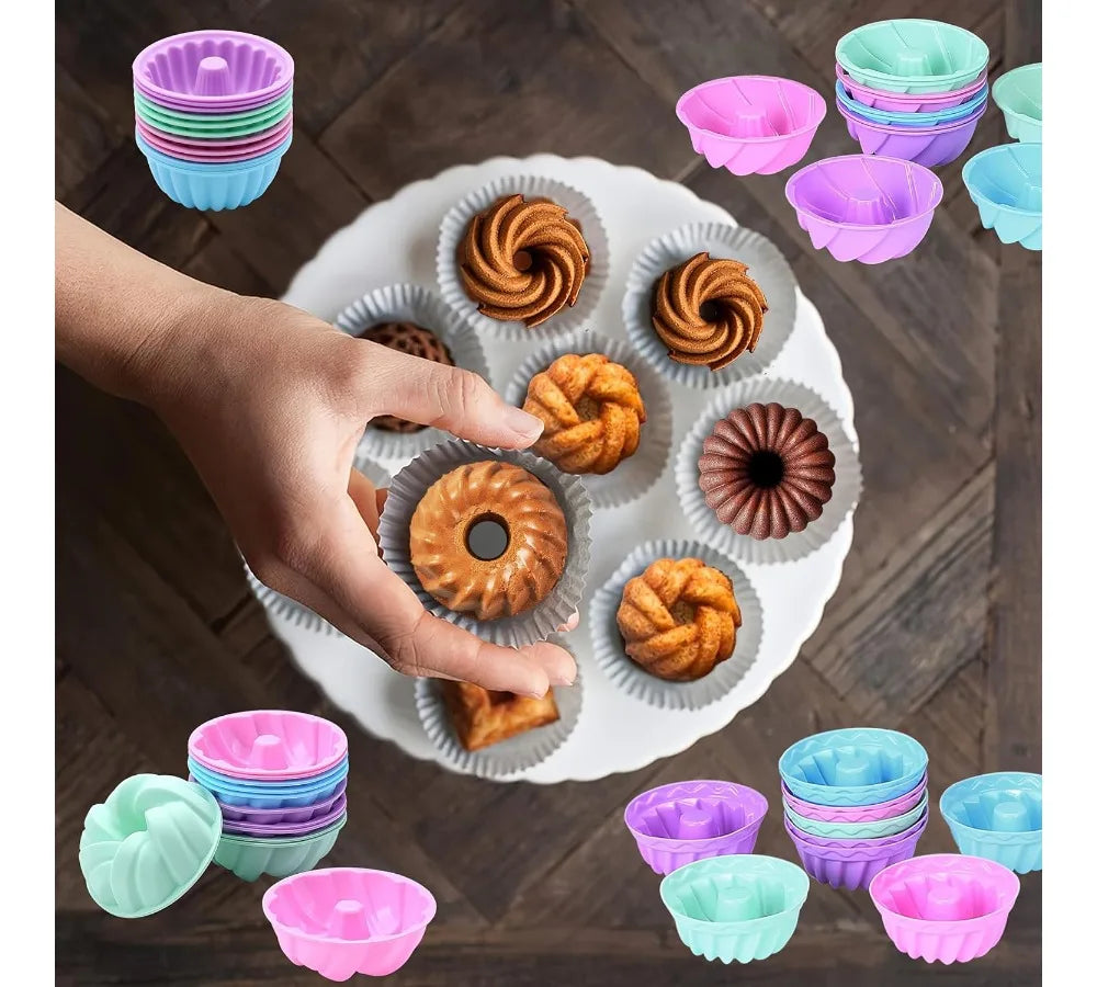 72pc Silicone Bakeware Set Nonstick Oven Pans For Baking Cakes