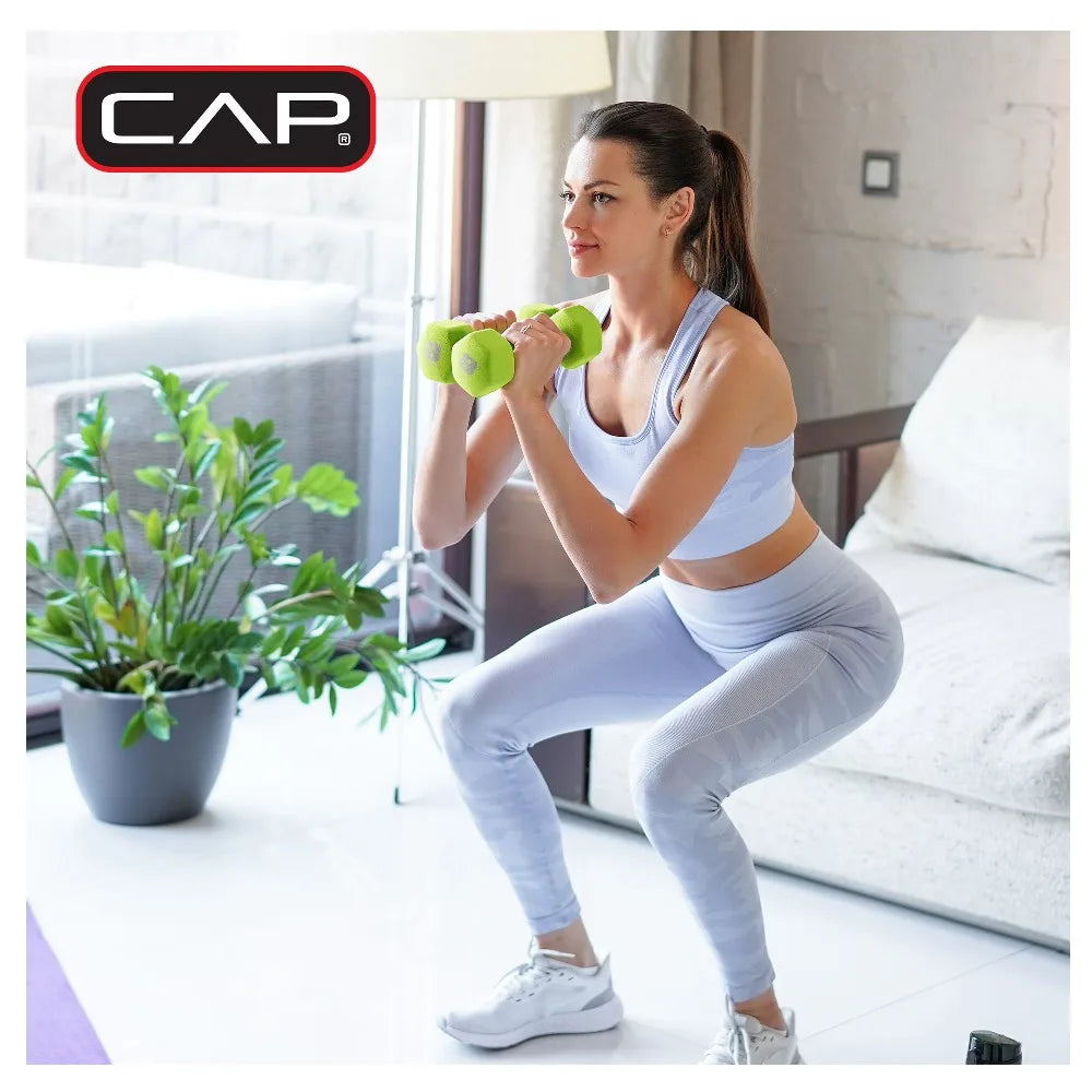 Capsbarbell Neoprene Coated Hexagon Dumbbell Set