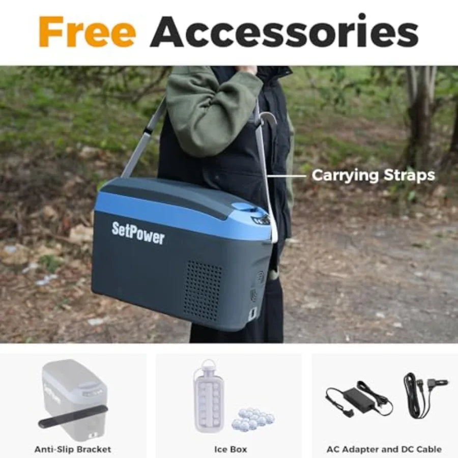 Portable 12V Car Refrigerator For Camping And Travel