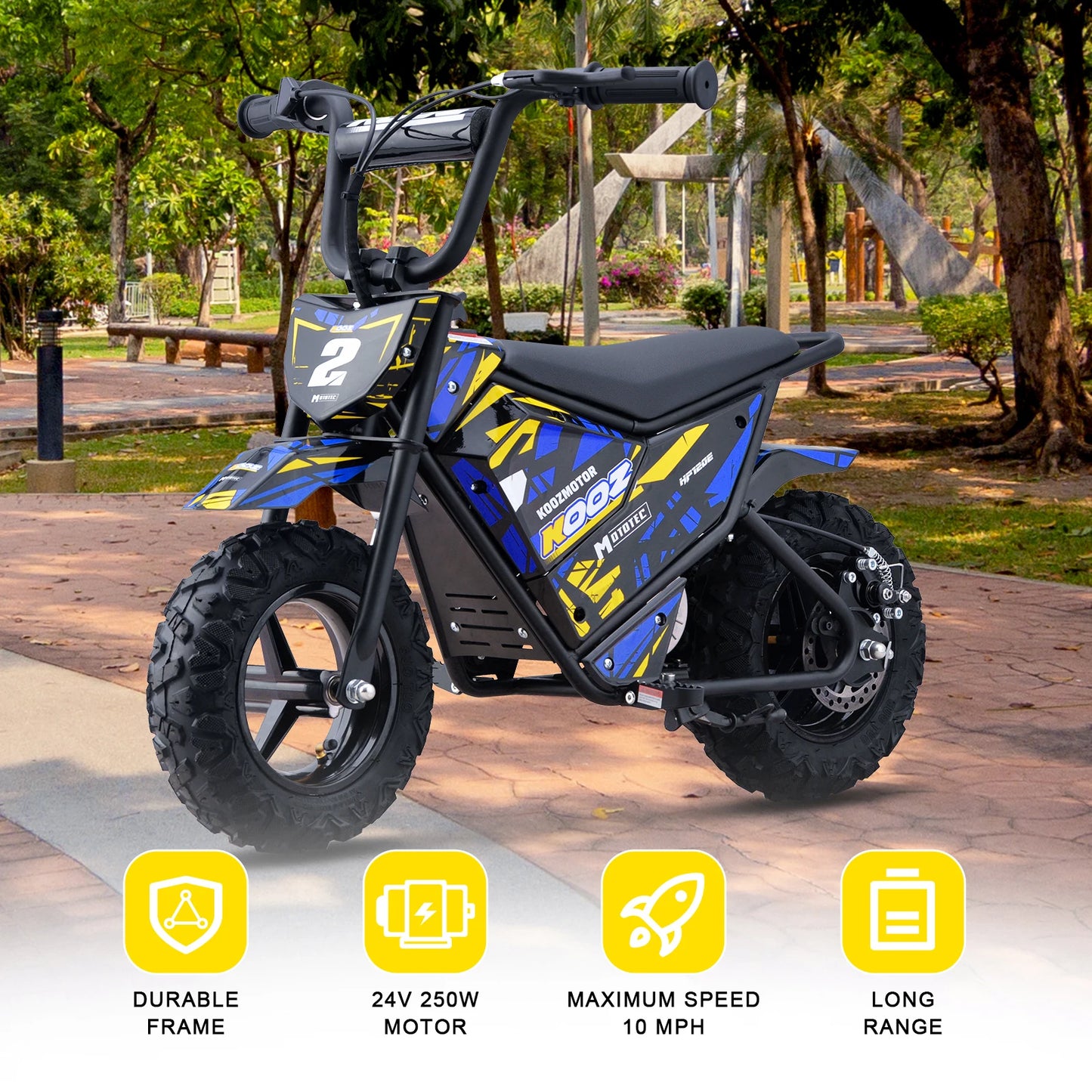KOOZ HP120E 24V Electric Dirt Bike For Kids 10 MPH