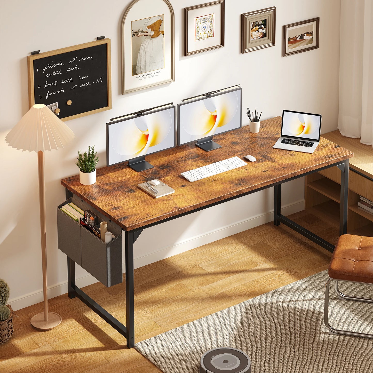 JHK 55 Inch Computer Office Desk With Storage Bag