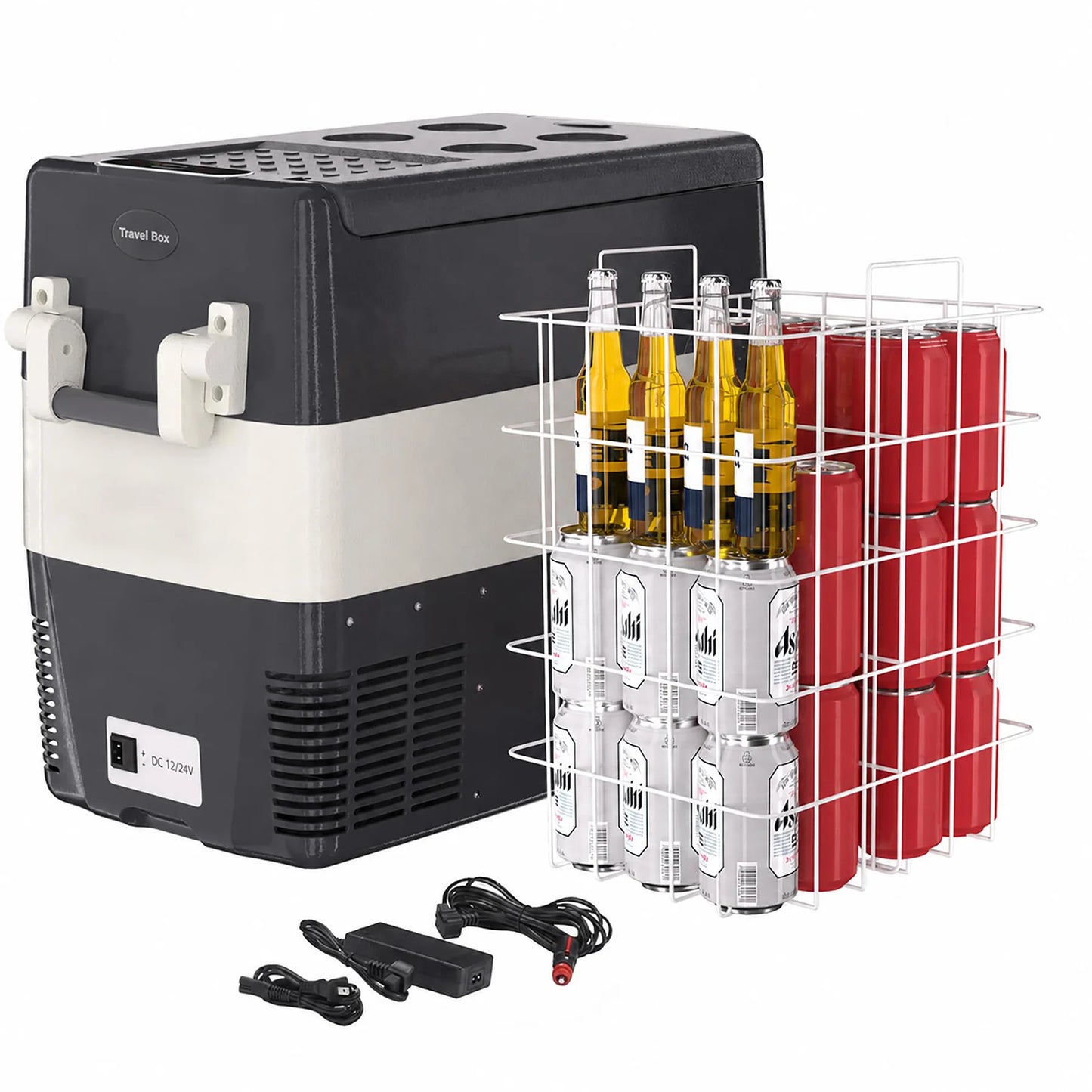 HiMISS 53QT Portable 12V Electric Car Cooler Freezer