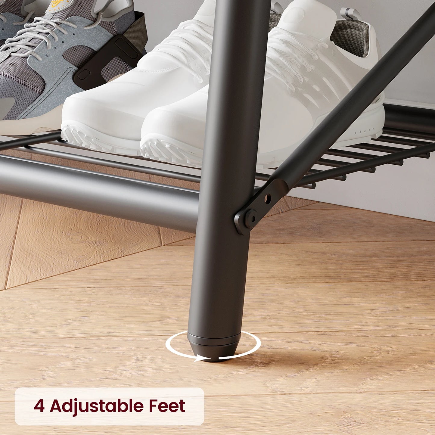 TWISTER.CK Coat Rack Shoe Bench 4 In 1 Hall Tree With Steel Frame