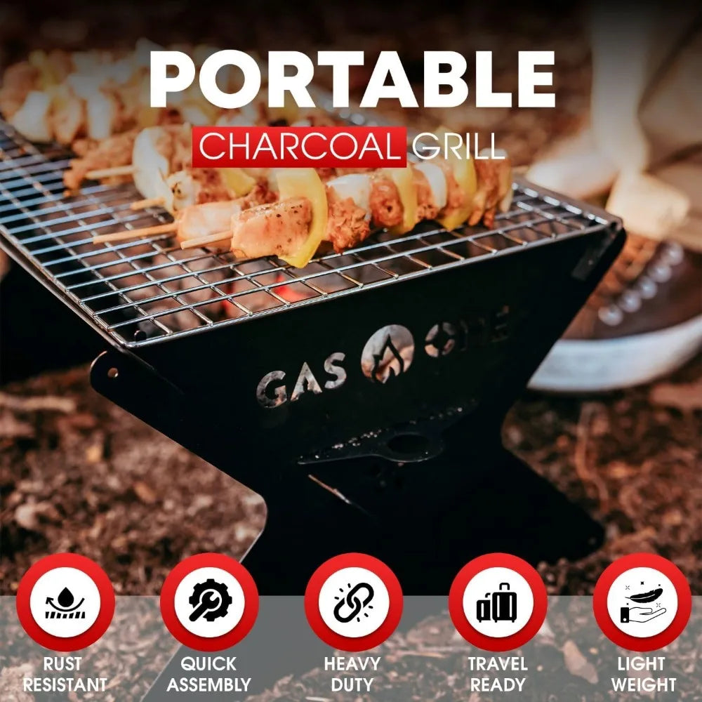 NBVCX Foldable Charcoal Grill For Camping And Backyard Patio