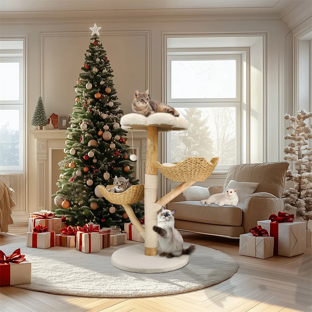 BINGOPAW CN Modern Cat Tree Climbing Tower With Scratching Post