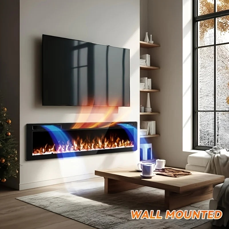Electric Fireplace Wall Mount Freestanding Inset With Timer Dimmer