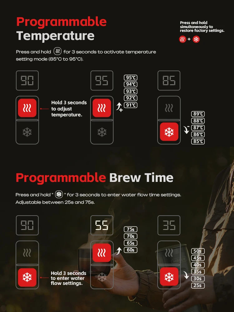 HiBREW H4C Portable Espresso Machine 3In1 Travel Coffee Maker
