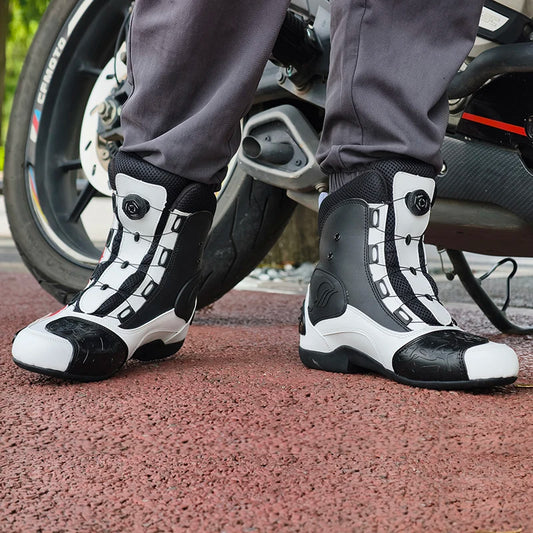 Leather Motorcycle Boots Unisex Professional Riding Footwear