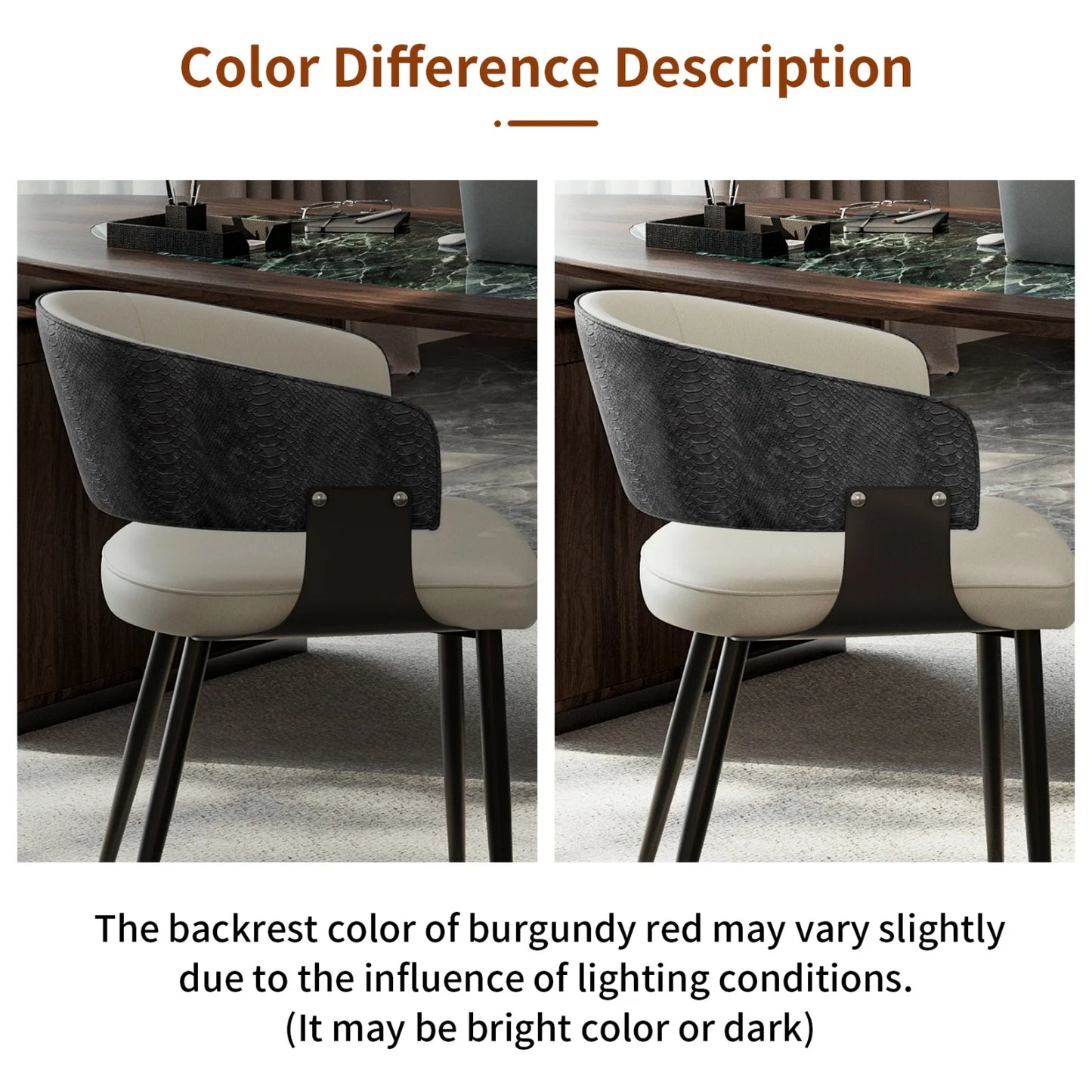 Modern Stylish Padded Dining Chair With Metal Frame