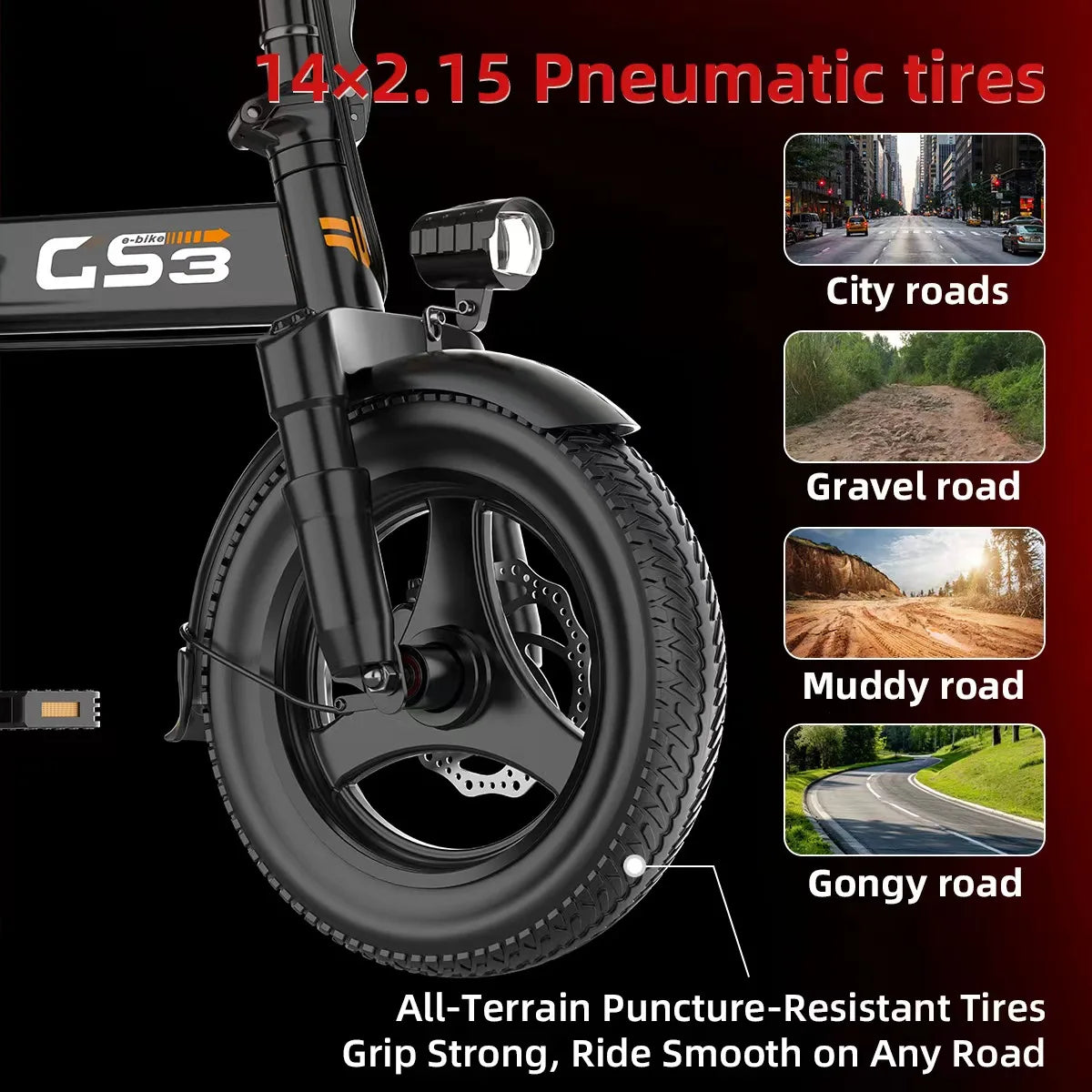 UPlee 500W Electric Bike With 48V 15Ah Battery Long Range