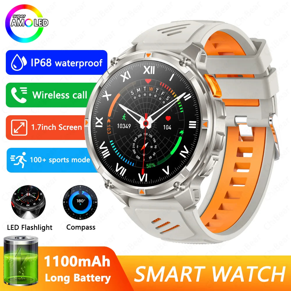 T-Rex3 Pro Smartwatch GPS 5ATM Waterproof Outdoor Military Tracker