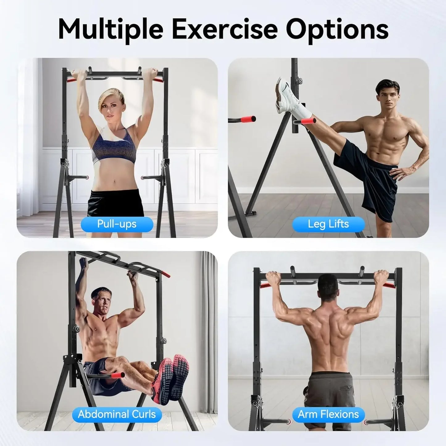 No Brand Height Adjustable Free Standing Power Tower Home Gym