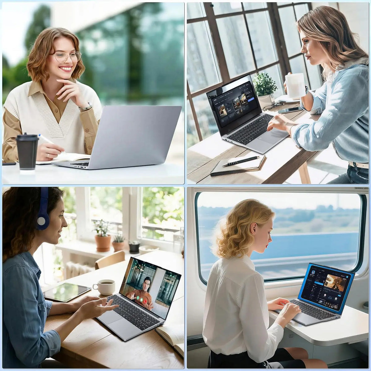 Xiaman 15.6 inch Windows 11 Pro Laptop Computer Intel Core i3 IPS 1080P Notebook PC Office Study Laptops Fingerprint Unlock