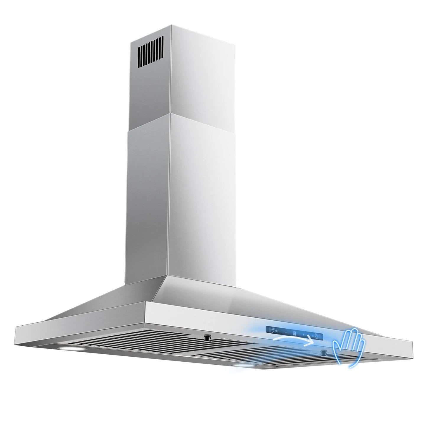 Tieasy Wall Mount Range Hood Stainless 450 CFM Gesture Sensing