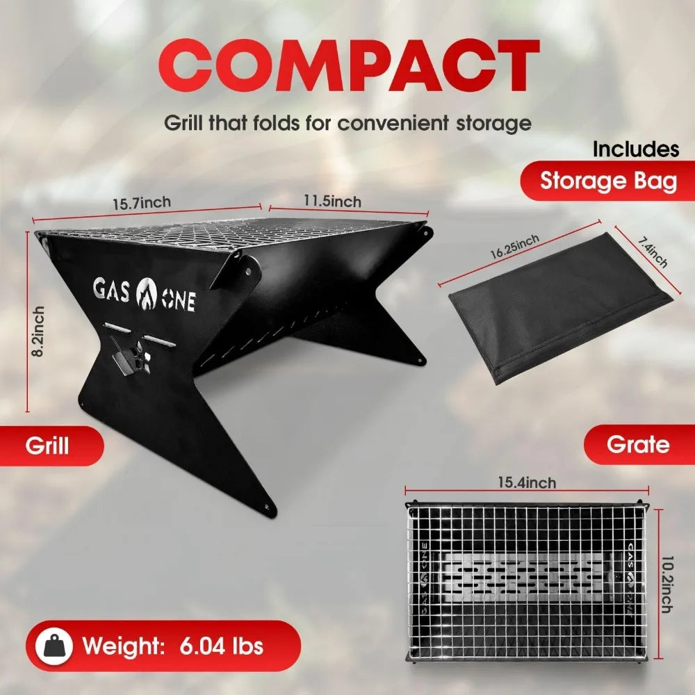 NBVCX Foldable Charcoal Grill For Camping And Backyard Patio
