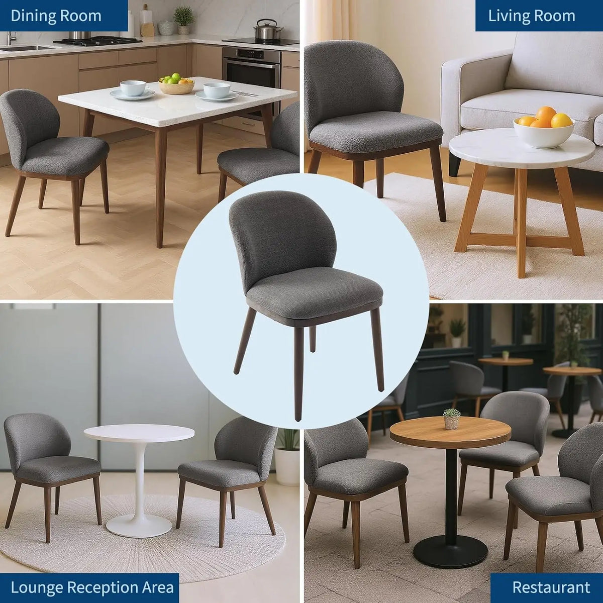Garvee Set Of 2 Dining Chairs Ergonomic Upholstered Comfy Luxury Dining Chairs 265 Lbs Capacity for Dining Room, Kitchen, Restaurant ﻿