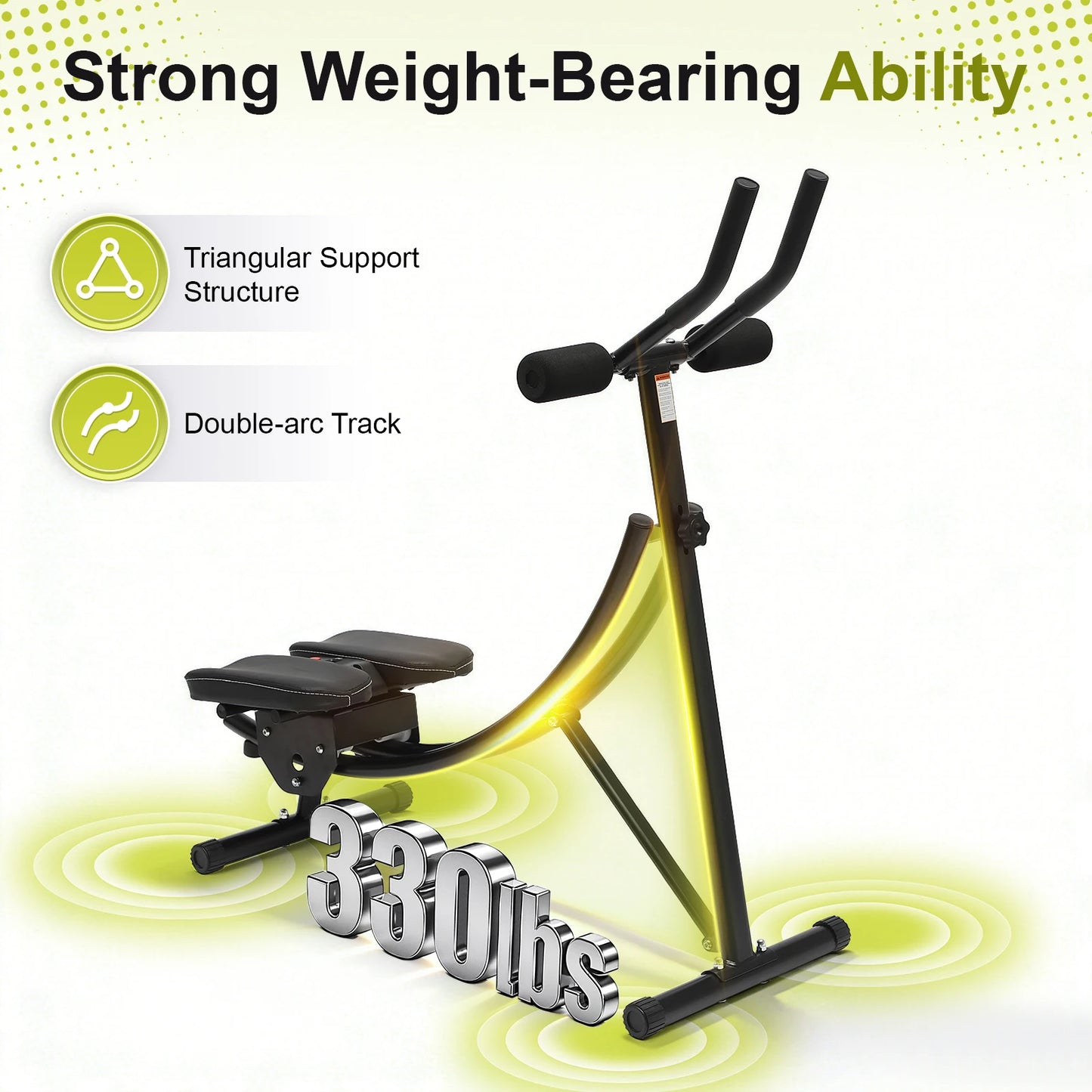 Foldable Ab Machine With Dual Arc Core Trainer And LED Display